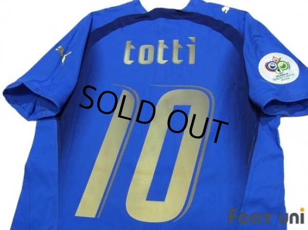 Photo4: Italy 2006 Home Authentic Shirt #10 Totti FIFA World Cup 2006 Germany Patch/Badge (4)