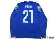 Photo2: Italy 2014 Home Long Sleeve Shirt #21 Pirlo w/tags (2)