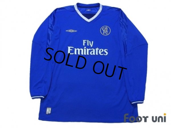 Photo1: Chelsea 2003-2005 Home Long Sleeve Shirt #16 Robben (1)