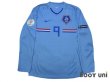 Photo1: Netherlands 2008 Away Authentic Long Sleeve Shirt #9 v. Nistelrooy UEFA Euro Qualifiers 2008 Patch/Badge w/tags (1)