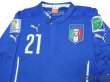 Photo3: Italy 2014 Home Long Sleeve Shirt #21 Pirlo w/tags (3)