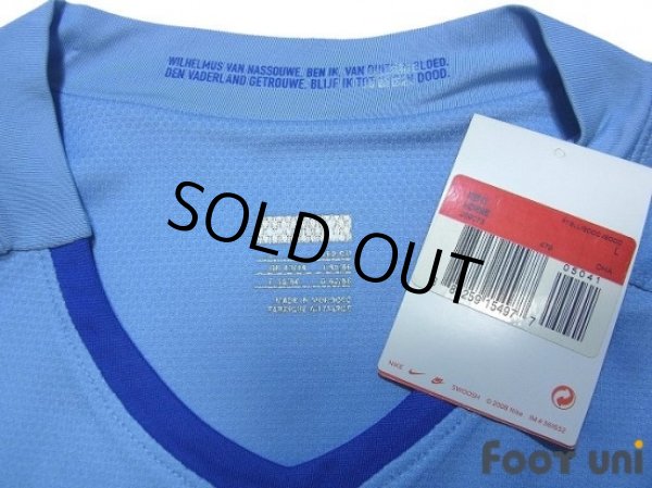 Photo5: Netherlands 2008 Away Authentic Long Sleeve Shirt #9 v. Nistelrooy UEFA Euro Qualifiers 2008 Patch/Badge w/tags (5)