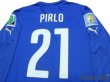 Photo4: Italy 2014 Home Long Sleeve Shirt #21 Pirlo w/tags (4)