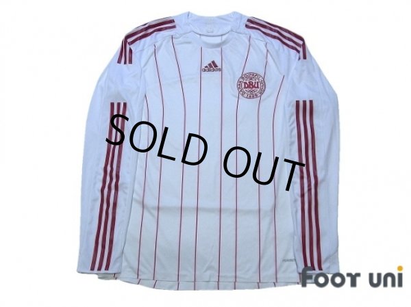 Photo1: Denmark 2008 Away Authentic Long Sleeve Shirt (1)