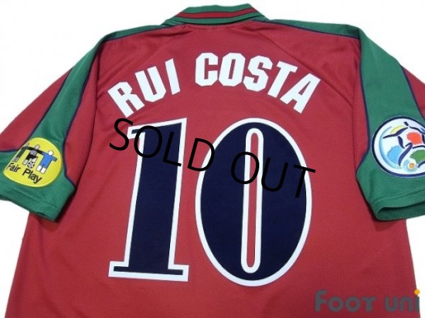 Photo4: Portugal Euro 1996 Home Shirt #10 Rui Costa UEFA Euro 1996 Patch/Badge UEFA Fair Play Patch/Badge (4)