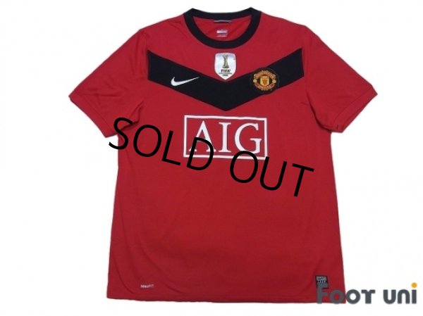 Photo1: Manchester United 2009-2010 Home Shirt #18 Scholes FIFA World Champions 2008 Patch/Badge (1)