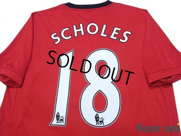 Photo4: Manchester United 2009-2010 Home Shirt #18 Scholes FIFA World Champions 2008 Patch/Badge (4)