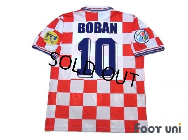 Photo2: Croatia 1996 Home Shirt #10 Boban UEFA Euro 1996 Patch/Badge UEFA Fair Play Patch/Badge (2)