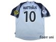 Photo2: Germany Euro 2000 Home Shirt #10 Matthaus UEFA Euro 2000 Patch/Badge (2)