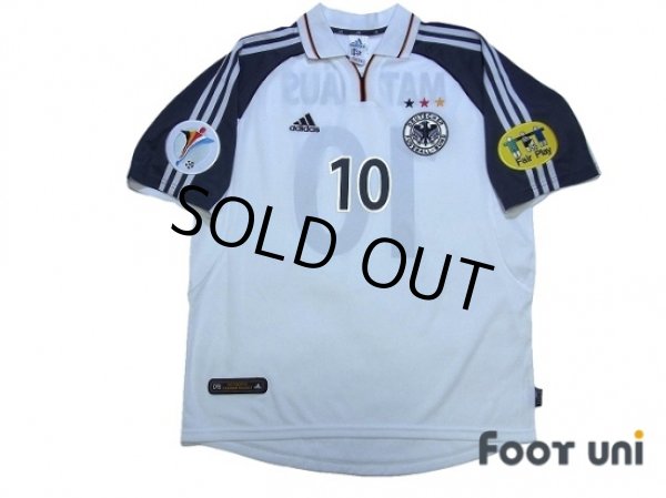 Photo1: Germany Euro 2000 Home Shirt #10 Matthaus UEFA Euro 2000 Patch/Badge (1)