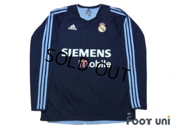 Photo1: Real Madrid 2003-2004 Away Authentic L/S Shirt #5 Zidane (1)