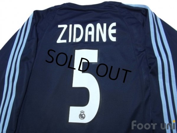 Photo4: Real Madrid 2003-2004 Away Authentic L/S Shirt #5 Zidane (4)