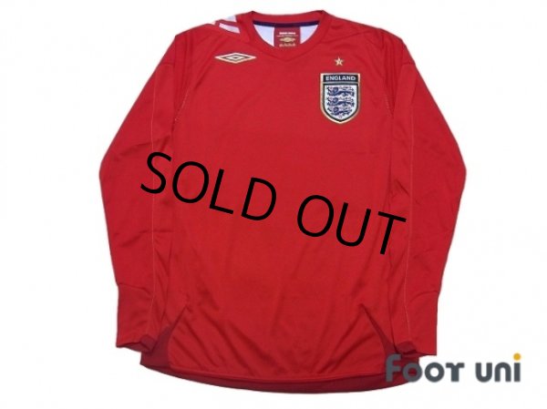 Photo1: England 2006 Away Long sleeve Shirt (1)