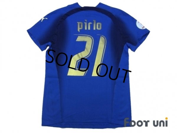 Photo2: Italy 2006 Home Shirt #21 Pirlo UEFA EURO 2008 Qualifiers Patch/Badge (2)