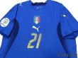 Photo3: Italy 2006 Home Shirt #21 Pirlo UEFA EURO 2008 Qualifiers Patch/Badge (3)