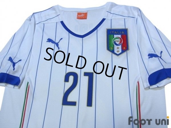 Photo3: Italy 2014 Away Shirt #21 Pirlo (3)