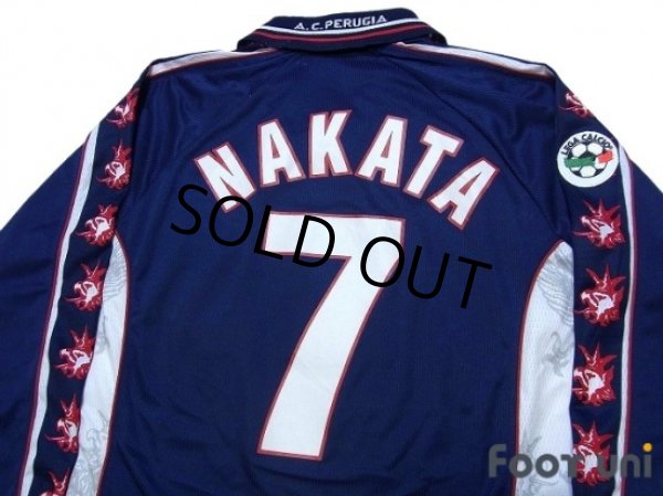 Photo4: Perugia 1999-2000 3RD Long Sleeve Shirt #7 Nakata Lega Calcio Patch/Badge (4)