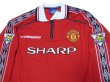 Photo3: Manchester United 1998-2000 Home Long Sleeve Shirt #7 Beckham Premier League Champion 1998-1999 Gold Patch / Badge w/tags  (3)