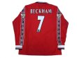 Photo2: Manchester United 1998-2000 Home Long Sleeve Shirt #7 Beckham Premier League Champion 1998-1999 Gold Patch / Badge w/tags  (2)
