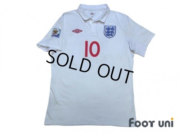 Photo1: England 2010 Home Shirt #10 Rooney South Africa FIFA World Cup 2010 Patch/Badge (1)