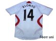 Photo2: Liverpool 2007-2008 Away Authentic Shirt #14 Alonso (2)