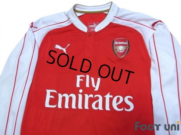 Photo3: Arsenal 2015-2016 Home Long Sleeve Shirt #24 Bellerin (3)