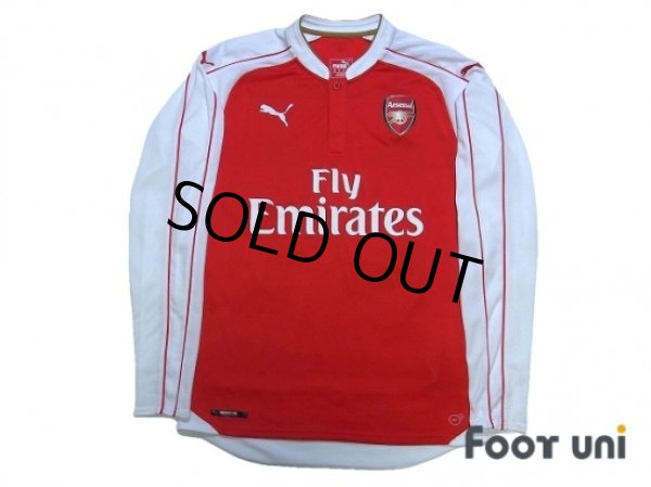 Photo1: Arsenal 2015-2016 Home Long Sleeve Shirt #24 Bellerin (1)