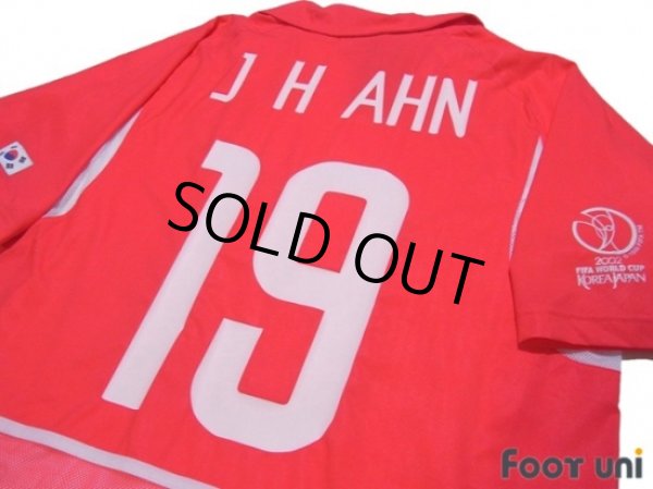 Photo4: Korea 2002 Home Authentic Shirt #19 Ahn Jung-Hwan (4)
