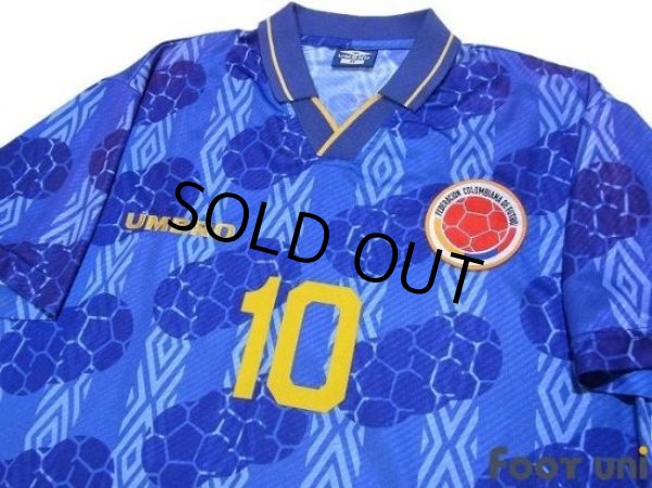 Photo3: Colombia 1994 Away Shirt #10 Valderrama (3)