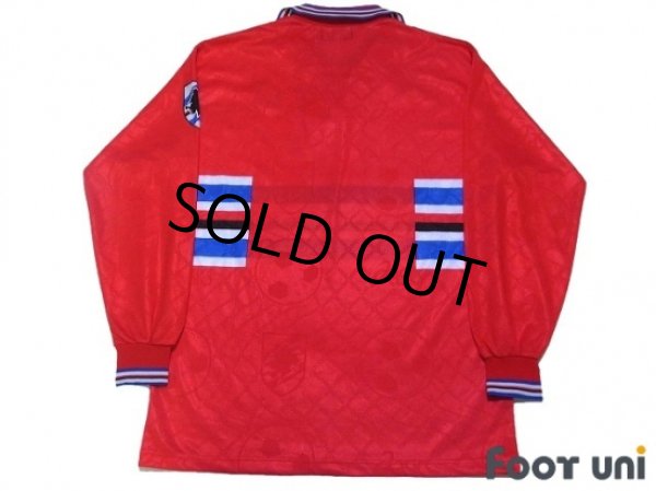 Photo2: Sampdoria 1994-1995 Away Long Sleeve Shirt Coppa Italia Patch/Badge (2)