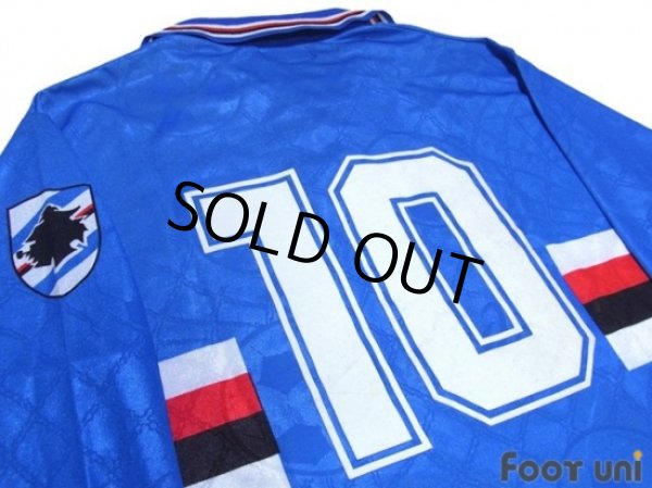 Photo3: Sampdoria 1994-1995 Home Long Sleeve Shirt #10 (3)
