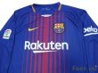 Photo3: FC Barcelona 2017-2018 Home Long Sleeve Shirt La Liga Patch/Badge (3)