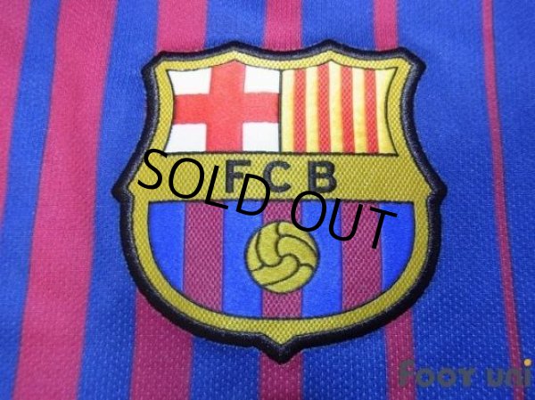 Photo5: FC Barcelona 2017-2018 Home Long Sleeve Shirt La Liga Patch/Badge (5)