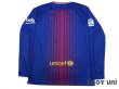 Photo2: FC Barcelona 2017-2018 Home Long Sleeve Shirt La Liga Patch/Badge (2)