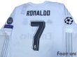 Photo4: Real Madrid 2015-2016 Home Long Sleeve Shirt #7 Ronaldo w/tags (4)