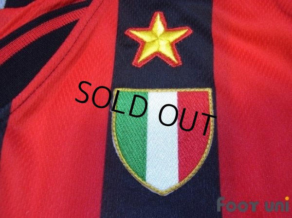 Photo7: AC Milan 1996-1997 Home Long Sleeve Shirt #18 Baggio Scudetto Patch/Badge (7)