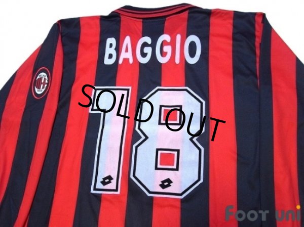 Photo4: AC Milan 1996-1997 Home Long Sleeve Shirt #18 Baggio Scudetto Patch/Badge (4)