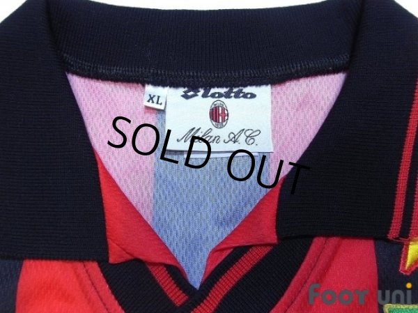Photo5: AC Milan 1996-1997 Home Long Sleeve Shirt #18 Baggio Scudetto Patch/Badge (5)