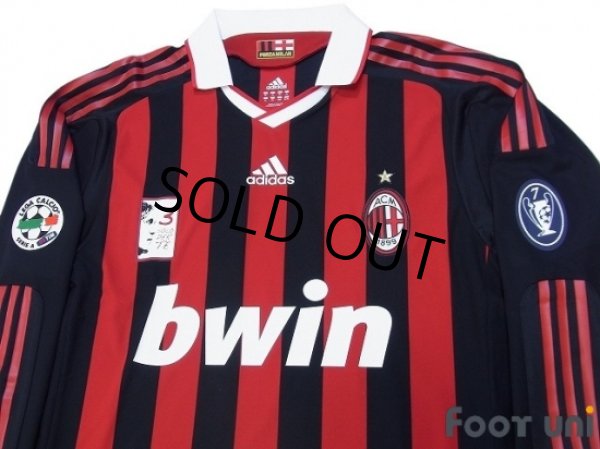 Photo3: AC Milan 2009-2010 Home Player Long Sleeve Shirt #3 Maldini w/tags (3)