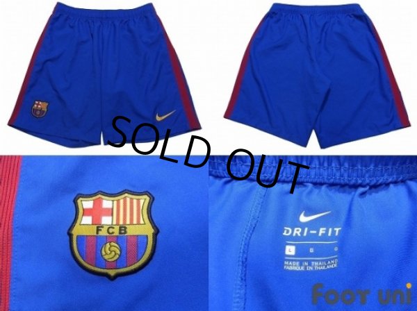 Photo8: FC Barcelona 2016-2017 Home Authentic Shirt and Shorts Set #10 Messi La Liga Patch/Badge (8)