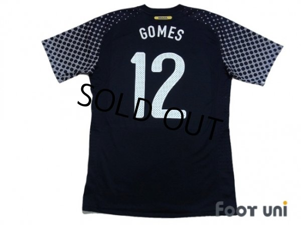 Photo2: Brazil 2010 GK Player Shirt #12 Gomes (2)
