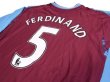 Photo3: West Ham Utd 2007-2008 Home Long Sleeve Shirt #5 Ferdinand (3)