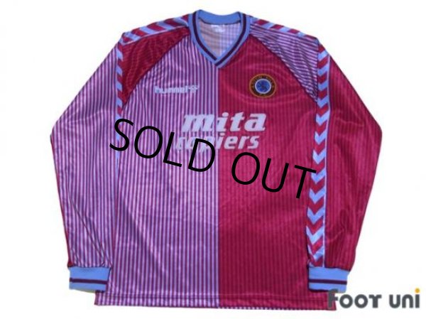 Photo1: Aston Villa 1987-1989 Home Long Sleeve Shirt #3 (1)