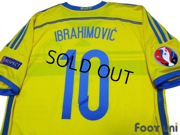 Photo4: Sweden 2014 Home Shirt #10 Ibrahimovic w/tags (4)