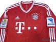 Photo3: Bayern Munchen 2013-2014 Home Long Sleeve Shirt #7 Ribery Bundesliga Patch/Badge Hermes Patch/Badge  (3)