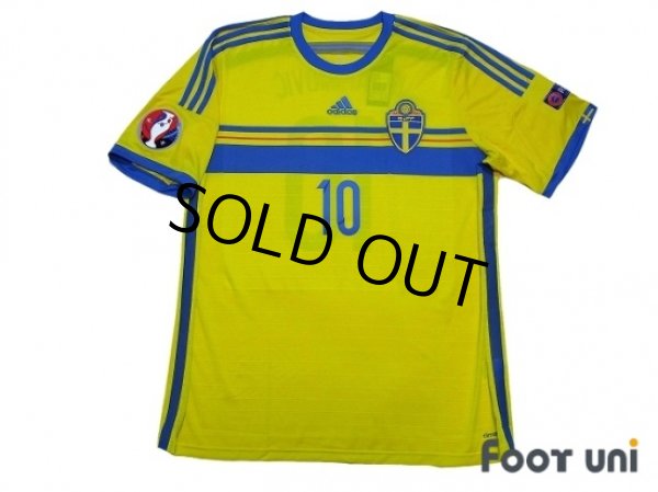 Photo1: Sweden 2014 Home Shirt #10 Ibrahimovic w/tags (1)