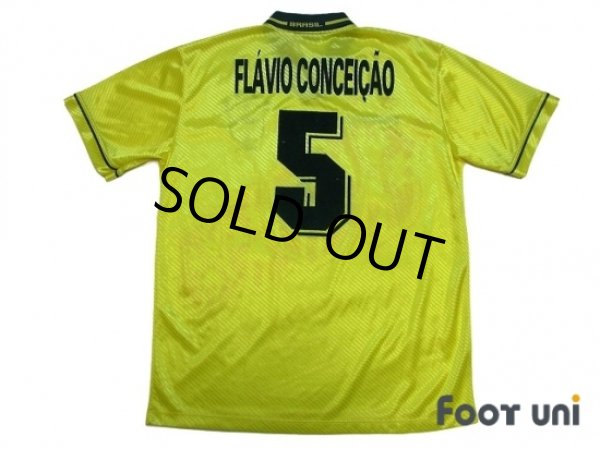 Photo2: Brazil 1995 Home Shirt #5 Flavio Conceicao (2)