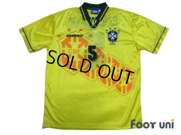 Photo1: Brazil 1995 Home Shirt #5 Flavio Conceicao (1)