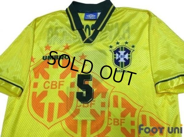Photo3: Brazil 1995 Home Shirt #5 Flavio Conceicao (3)