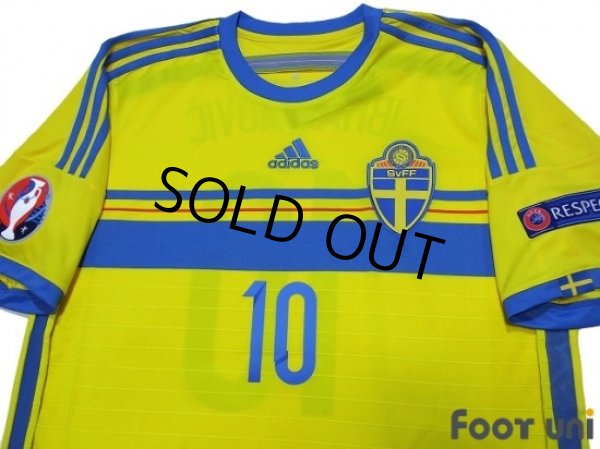 Photo3: Sweden 2014 Home Shirt #10 Ibrahimovic w/tags (3)